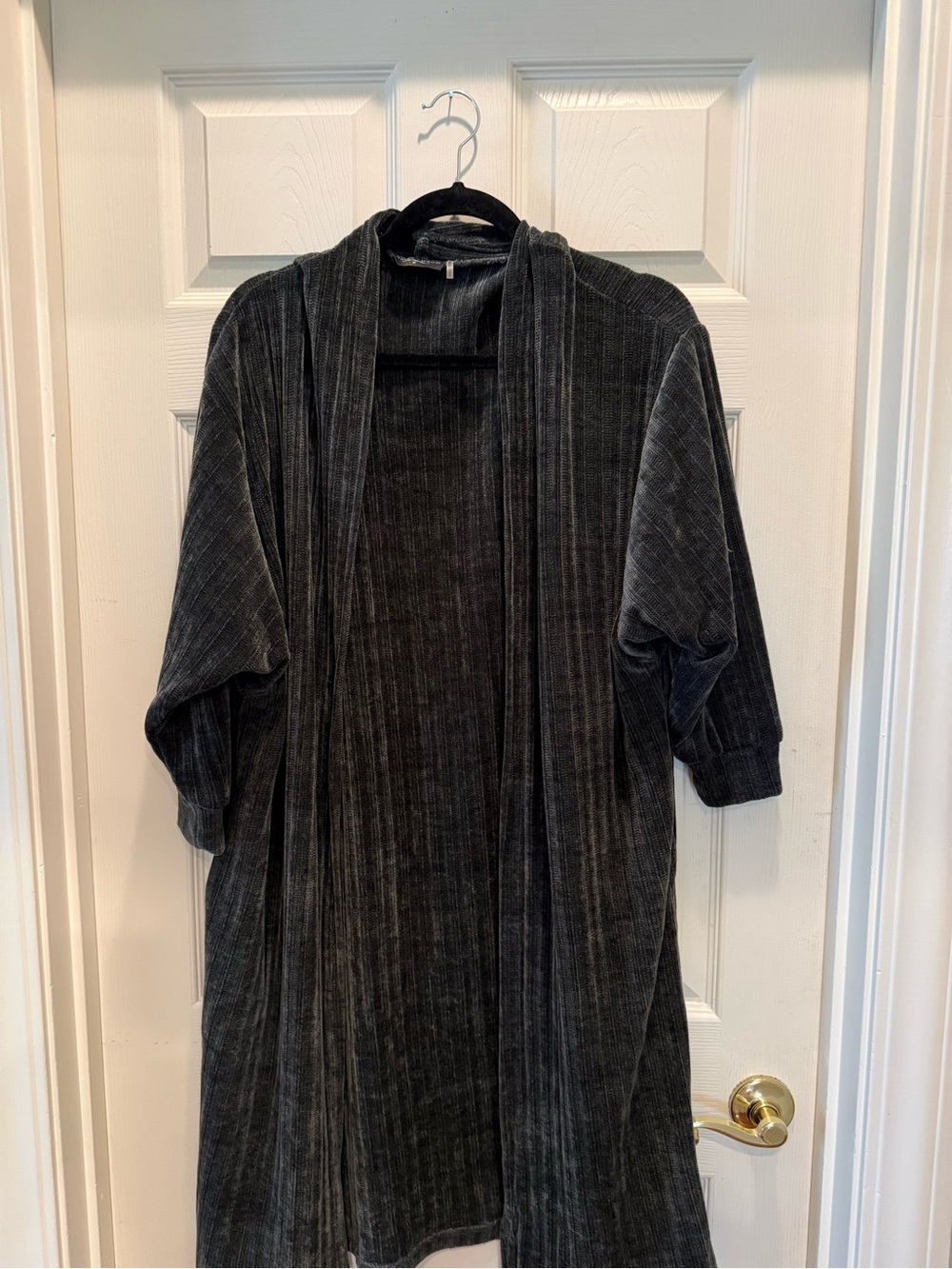 Dress Forum Charcoal Ribbed Open Cardigan
